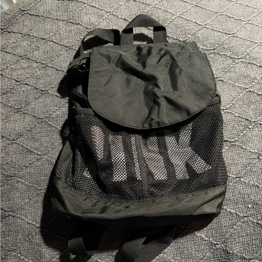 ❣️❄️PINK Victoria's Secret Black Mesh Mini Bag